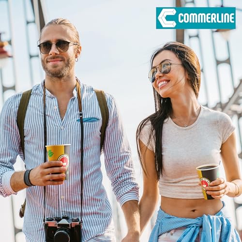 Foto von Commerline Pappbecher 200 ml, 1000 Stück, Kaffeebecher to go
