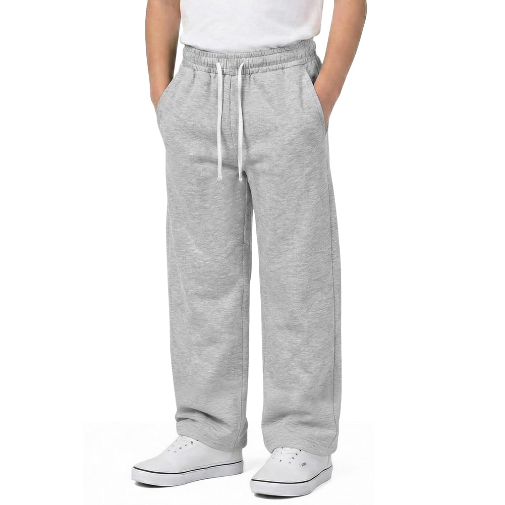 BSBUY Kinder Generisch Baggy Jogginghose, Elastischer Jogger Hose Weites mit Taschen, Teenager Bequem Sweatpants, Casual Bein Lange Cargohose für Jungen Sporthose Outdoor Trainingshosen
