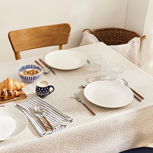 Nappe imperméable en vinyle et toile cirée essuyable pour table de cuisine