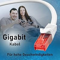 BIGtec LAN Kabel 20m Netzwerkkabel weiss - 10 Stück - Gigabit Ethernet Kabel RJ45 Stecker Patchkabel für Patchpanel Netzwerk Switch Gaming kompatibel Playstation 5 PS5 XBOX Nintendo Switch 2-Station – Ansicht 6