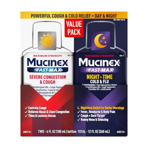 Mucinex Maximum Strength Severe Congestion & Cough & Nightshift Cold & Flu Liquid For Multi-Symptom Relief, 6 Fl Oz (Pack of 2)