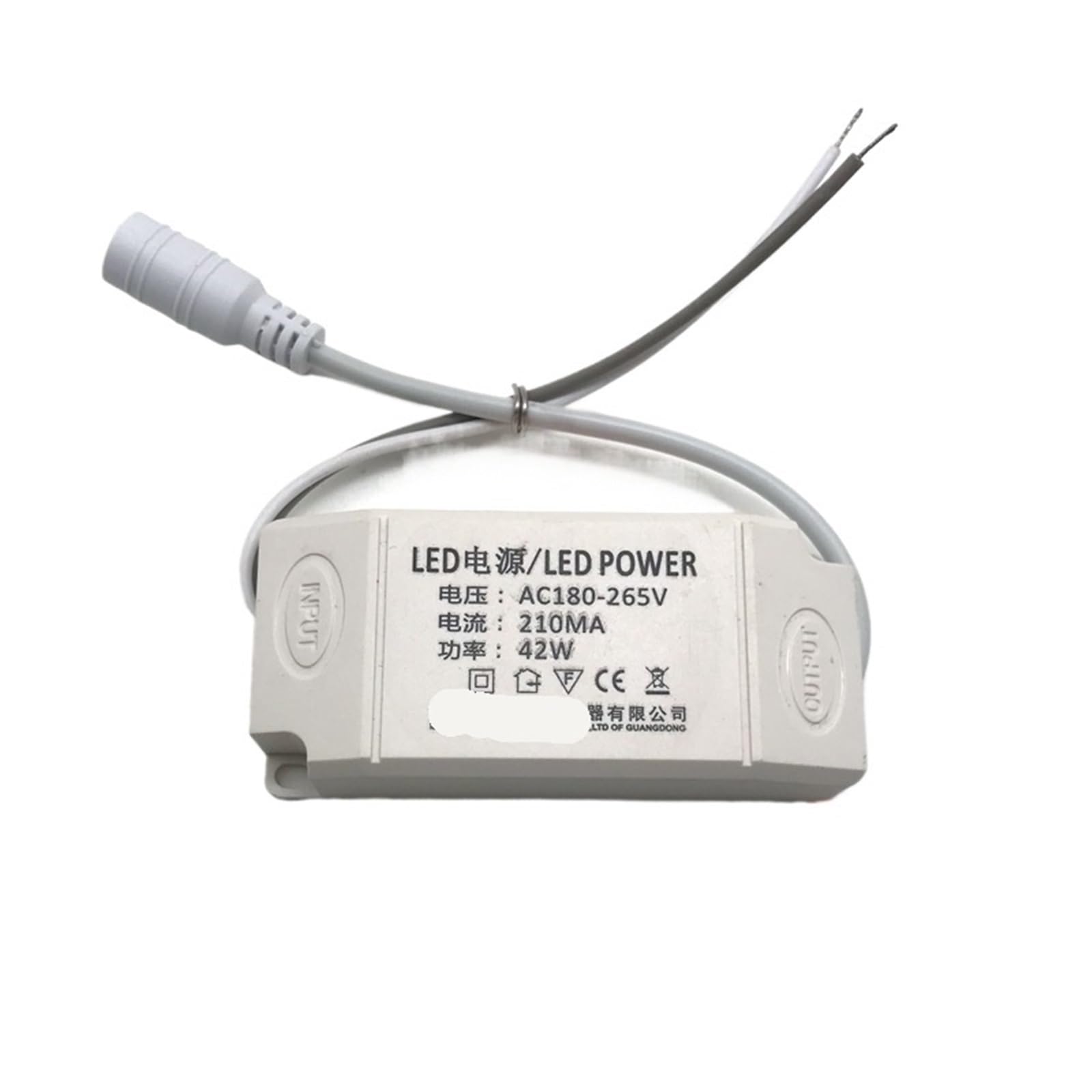 Pilote LED 42W avec connecteur femelle DC pour panneau lumineux encastré