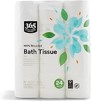 Vista 4 de 365 by Whole Foods Market, Papel de baño 100% reciclado, ultra fuerte, 260 hojas por rollo, 12