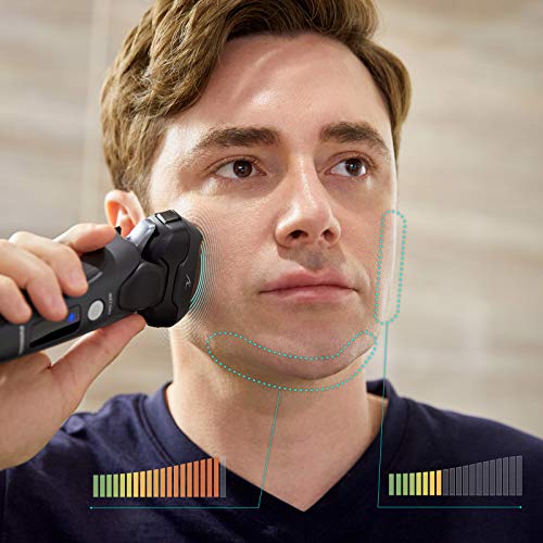 Foto von Panasonic ES-LT68-K803 Nass/Trocken-Rasierer Herren, elektrisch, 3-fach-Scherkopf mit Linearmotor, inklusive Langhaarschneider, schwarz