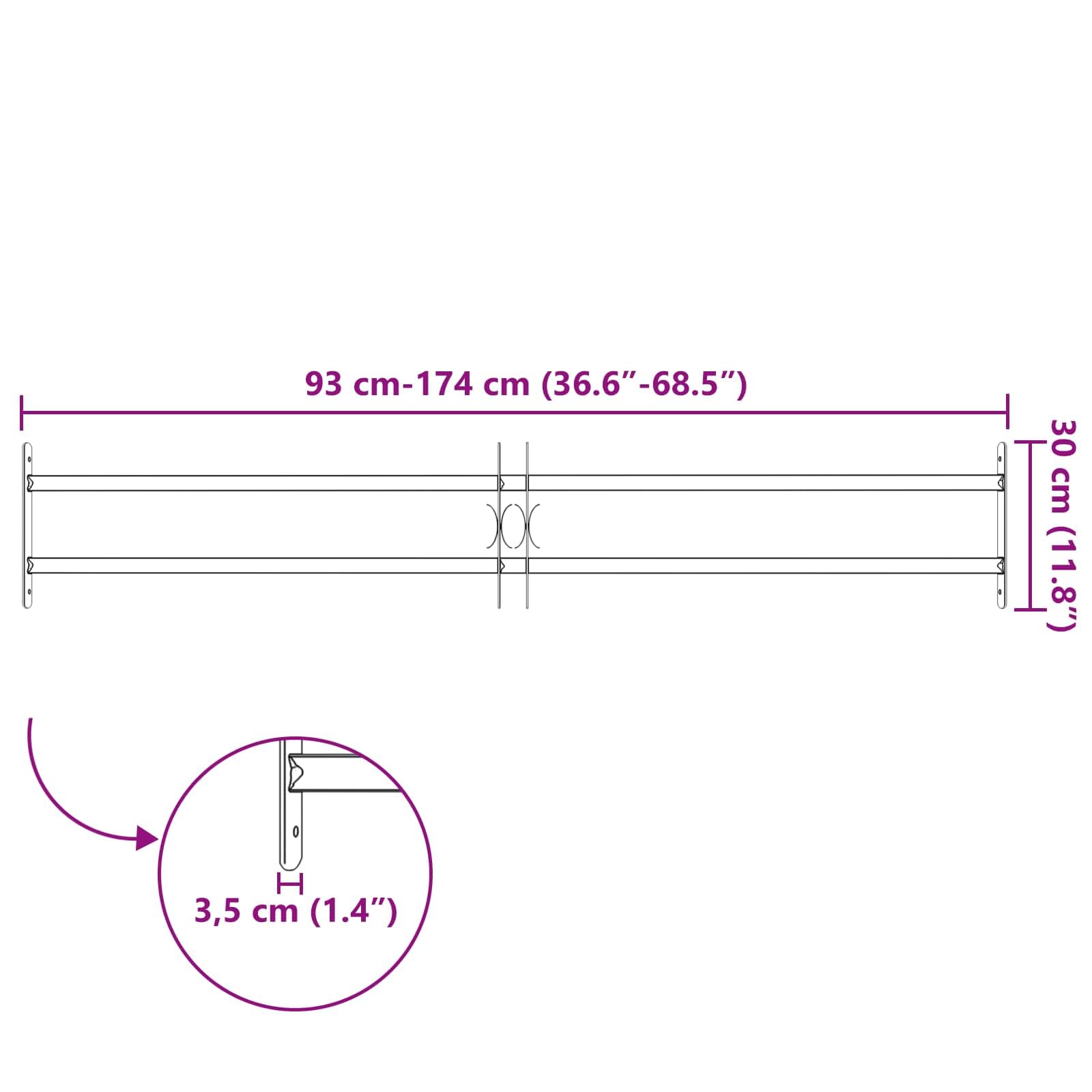 Rejilla de seguridad para ventana de acero galvanizado, 3 unidades, ajustable de 93 a 174 cm, para exteriores, con 2 barras transversales, protección antirrobo, para madera, plástico, marco de