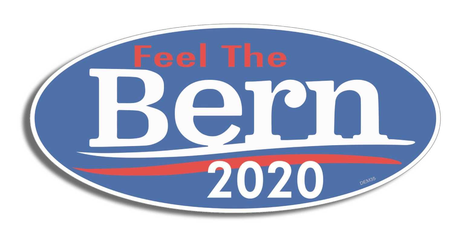 Autocollant vinyle Bernie Sanders 2020 Feel The Bern Gear Tatz