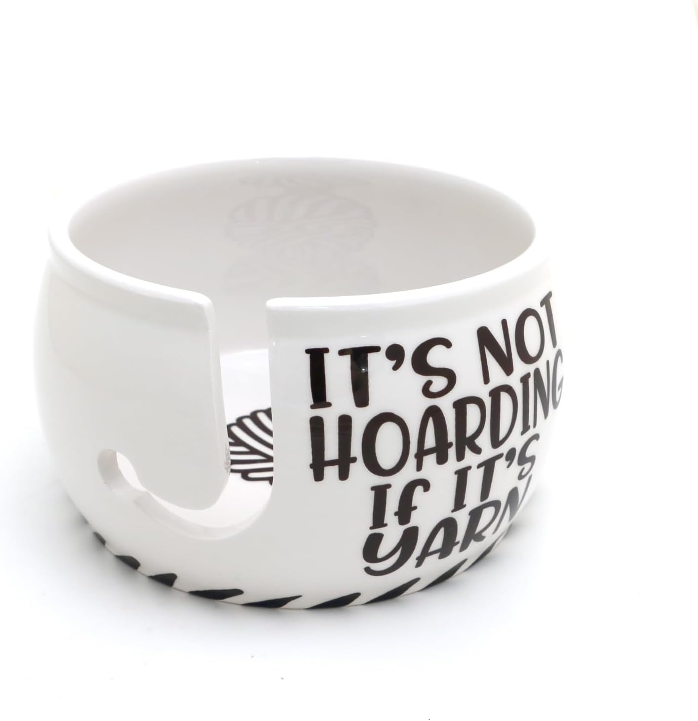 Hoarding Yarn - Yarn Bowl, gift for yarn addict LennyMud by Lorrie Veasey
