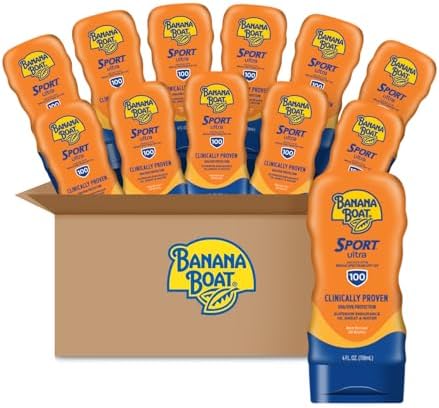 Banana Boat Sport Ultra SPF 100 Sunscreen Lotion, 4oz | Banana Boat Sunscreen Lotion SPF 100, 4oz each (12 Pack)