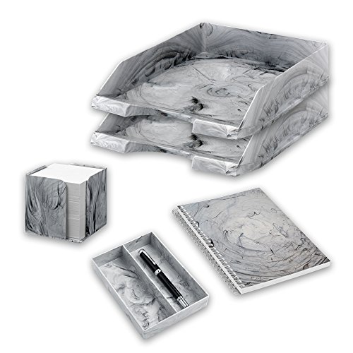 Preisvergleich Produktbild Jalema 7438907 Marmor Set, hellgrau