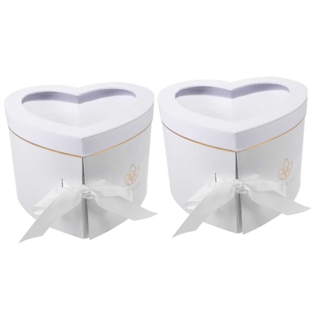 ABOOFAN 2stücke Doppelschichtige Herzform Blütenbox Mit Drehmechanismus Geschenkverpackung Für Frische Blumen Für Valentinstag Und Besondere Anlässe