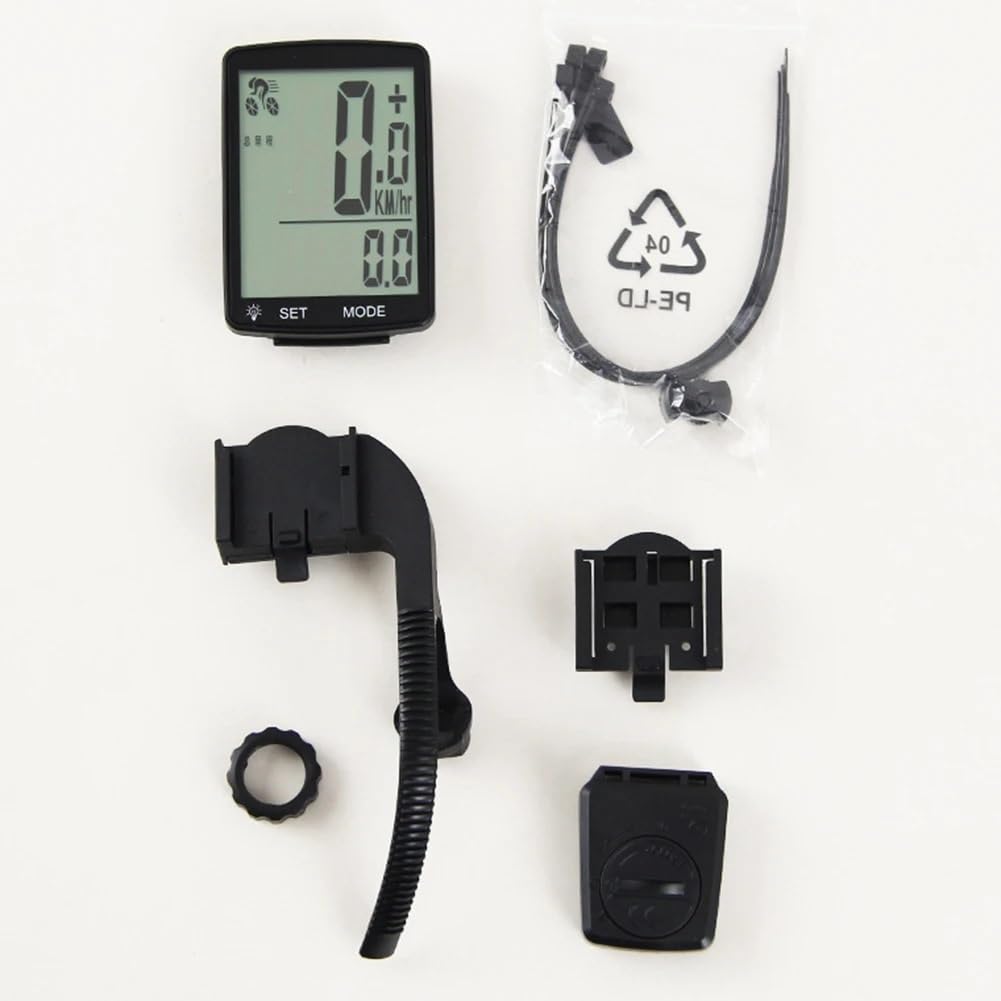 Contachilometri Bici 1 Set Accessori for Biciclette con Display for tachimetro for Bici Wireless for Computer da Bici Ciclocomputer