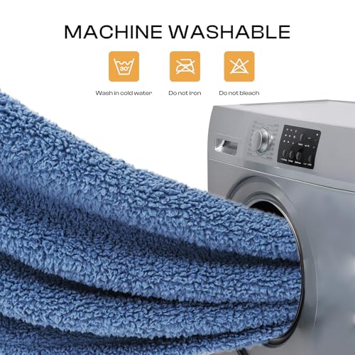 Image of Luciphia 1 Pack 3 Calming Dog Blanket Fluffy Premium Fleece Pet Blankets Soft Sherpa Throw for Dogs Puppy Cat Haze Blue Small (23 inch x16 inch)