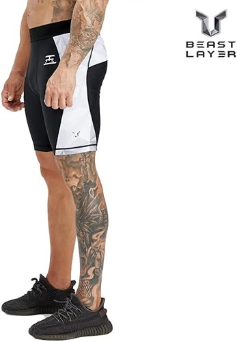 Miniatura 3 de ADOREISM BJJ MMA - Pantalones cortos de entrenamiento cruzado que absorben la humedad, boxeo, kickboxing, grappling, lucha libre