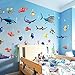 Sticker mural Meco pour chambre d'enfant, décoration de la maison, univers des poissons