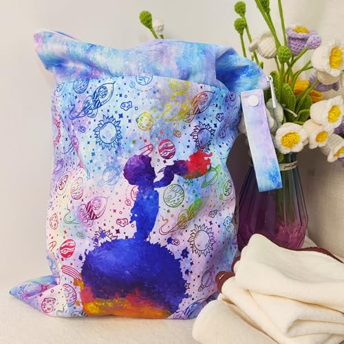Image of Mama Koala 2 Pack Wet Dry Bags on the Go, Swimming Pool, Beach, in Gym, Fitness Center, Natatorium, Polyester Waterproof Diaper Bag with 2 Pockets, Portable, Reusable, Machine Washable-12in /16in-024