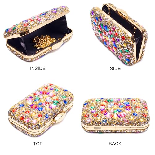 Image of Gemstone Clutch Purse, Rhinestone Purse | Evening Clutch for Women Wedding Party, Crystal Evening Bag for Women Evening