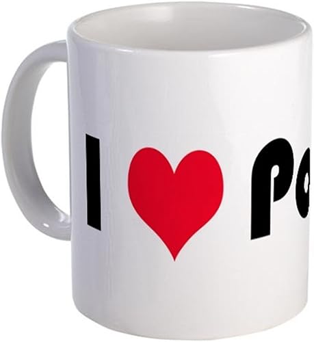 Taza de 11 onzas Taza de Pookie con corazón S blanca