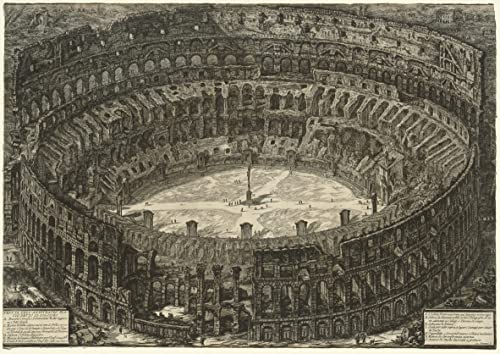 Cuadro de lienzo vintage del Coliseo de Battista Piranesi, decoración del hogar de 60x90cm