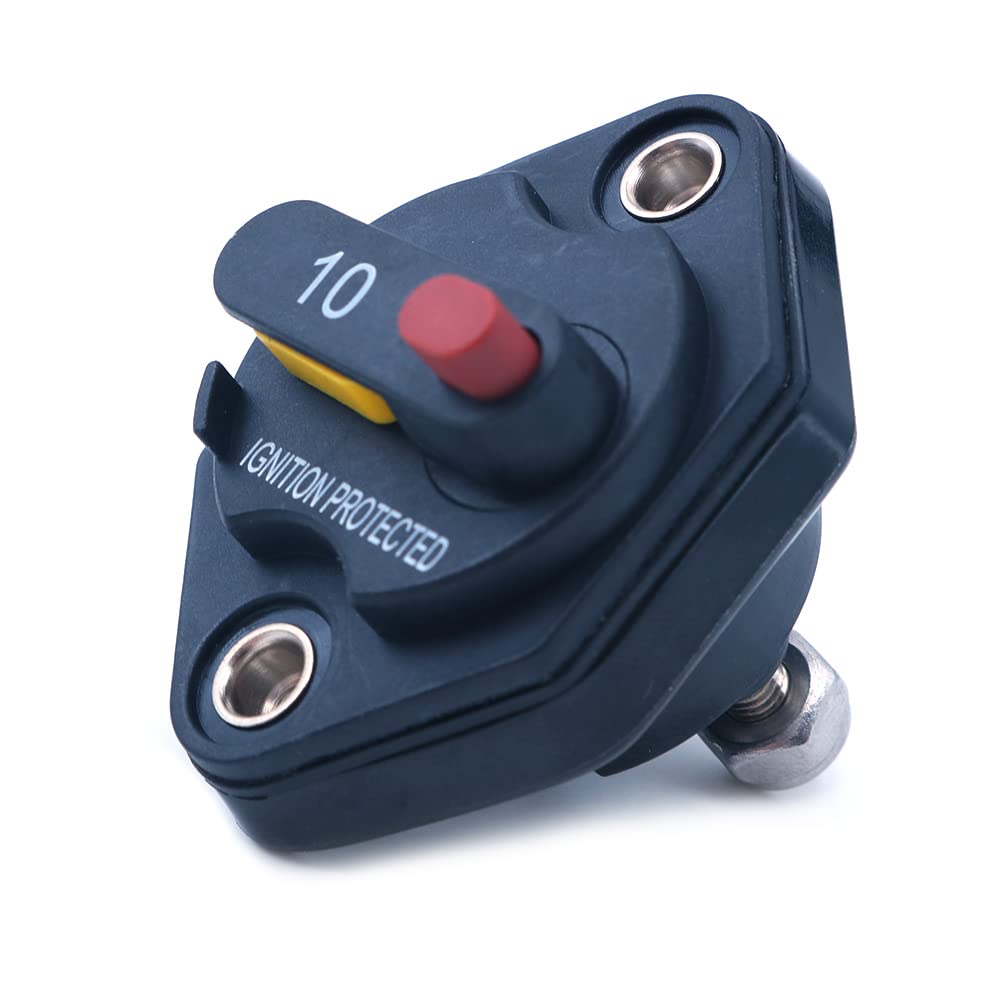 Inversor de fusibles de disyuntor con botón de reinicio manual para camión automático RV Marine Trailer impermeable 12V-32V - 10A