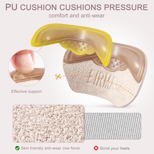 Image of Heel Pads for Shoes:that are Too Big, Heel Cushion for Womens Shoes Soft High Heel Comfort Pads Heel Protectors for Loose Shoes, Stop Heel Pain, Heel Blisters(4 Pairs)