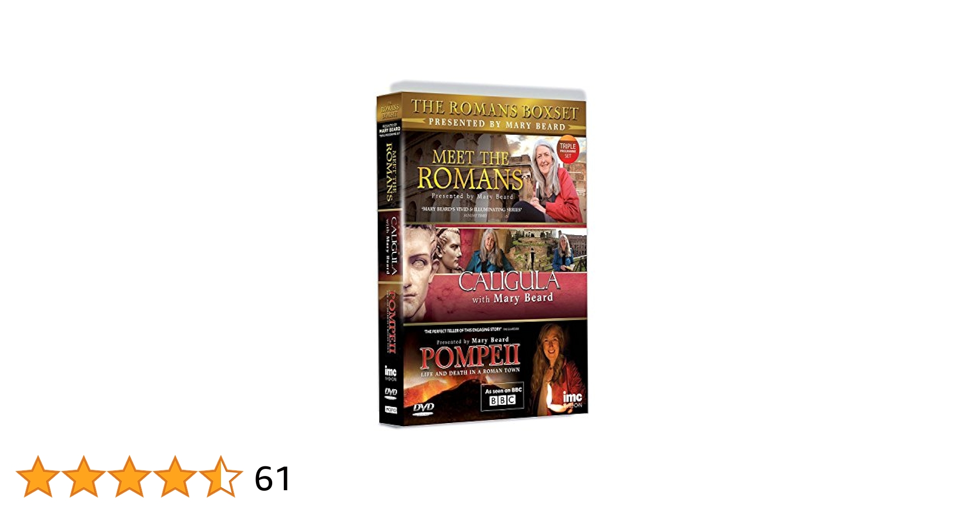 洋画・外国映画 Romans Boxset (Presented by Mary Beard) The Romans Triple DVD Box Set Presented by Mary Beard