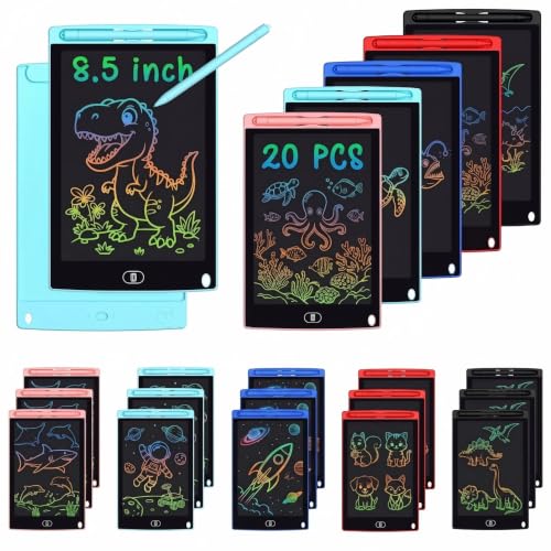 Party Favors for Kids 20 Pack 8.5 Inch LCD Writing Tablet for School Classroom Rewards Bulk Birthday Gifts for Boys & Girls Age 3-8 Mess-Free Travel Toys for Toddlers & Preschool Learning