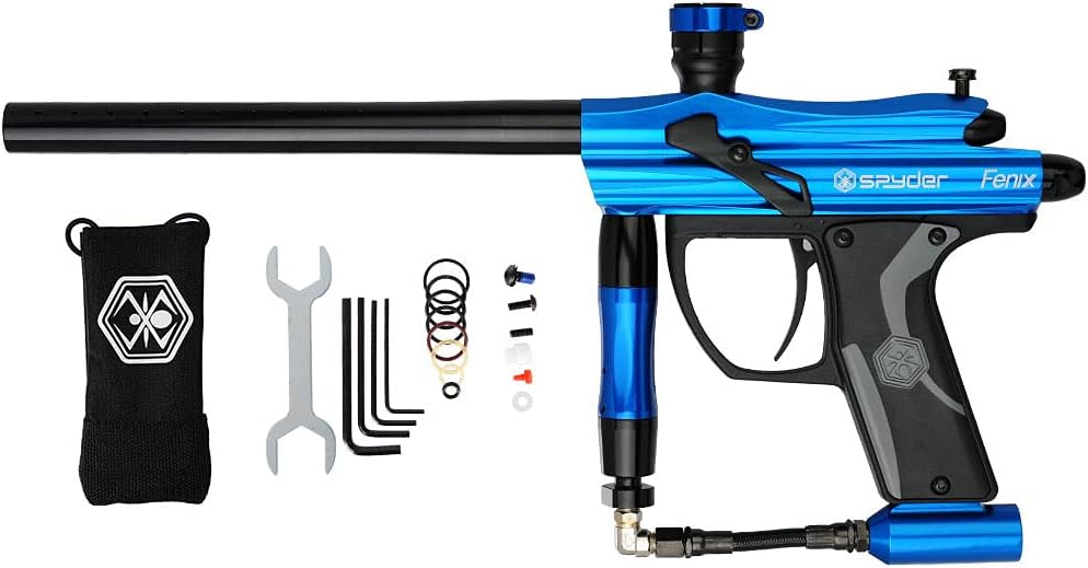 Kingman Spyder Fenix .68 Cal Electronic Paintball Gun with Eyes - Semi Auto & Ramping Fully Automatic