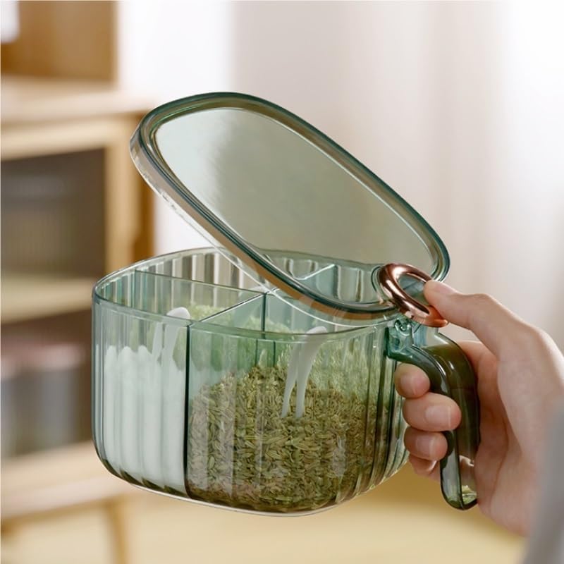 Seasoning Jar Kitchen Household Bottle Flip Cover Box Spoon