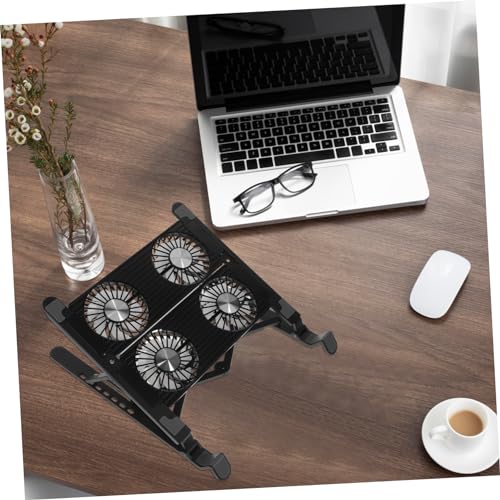 Base refrigerada para laptop COHEALI, diseño ergonómico con 4 ventiladores para disipación de calor y altura ajustable, ideal para gaming y oficina miniatura 5