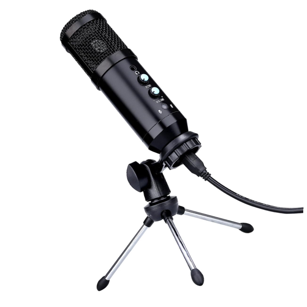 NUOBESTY 1 Satz USB Kondensatormikrofon mit Stativ Hochsensibles Mikrofon für Gaming Streaming Installieren Kompatibel mit Pc Smartphone Tablet Professionelle Sprachaufnahme