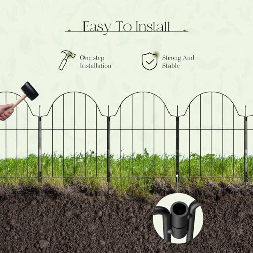 Clôture de jardin en métal pour empêcher les petits chiens de creuser - 4