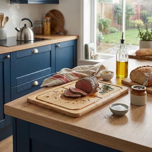 Planche à découper Russell Hobbs Element bois viande rainure jus