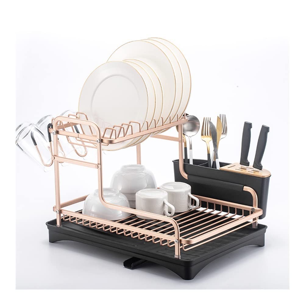 suszarka do naczyń 5 w 1 aluminiowa suszarka do naczyń kuchennych zlewozmywak ociekacz talerze miski organizer akcesoria sztućce kieliszki do wina półka do przechowywania suszarka do naczyń