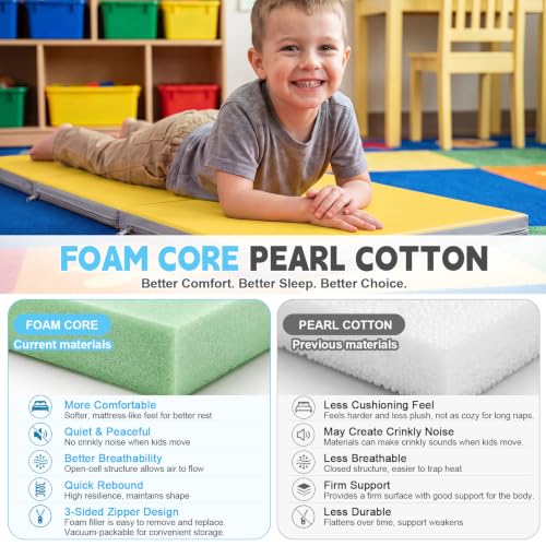 Image of Wesiti 5 Pcs Kids Nap Mats for Preschool Daycare Bulk, Boho