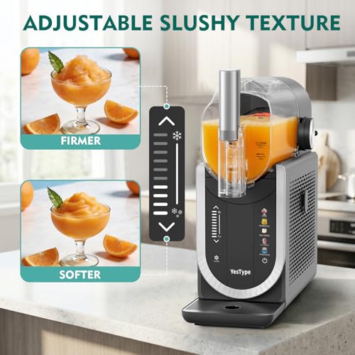 Image of Slushie Machine No Ice Needed, Margarita Machine & Slushy Machine for Home, 5 Preset, Rapid Freezing, Self-Cleaning, 66oz Slushie Maker for Frappes, Spiked Slush, Ice Cream and More, Grey
