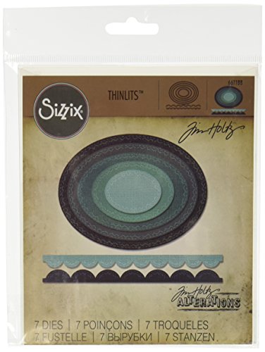 Sizzix , ovali by Tim Holtz Thinlits Ricamato