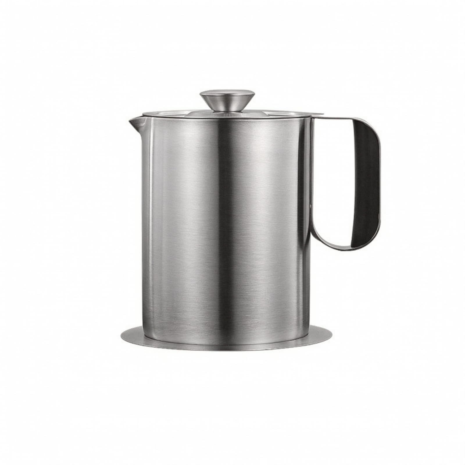 Recipiente r Aceite Acero Inoxidable con Tapa y Vertedor para Reutilizar Aceite para Uso Diario en Cocinas Domésticas y Restaurantes, 1500ml, Recipiente Separador Aceite B