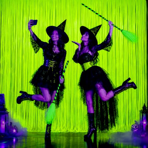 Mega-L Glow in The Dark Party Supplies 2 Pack Neon Halloween Photo Backdrop