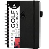Clever Fox Golf Log Book – Small Training & Scorecard Journal – Pocket Notebook – Golf Practice Accessories & Gifts Ideas for Men (Black)
