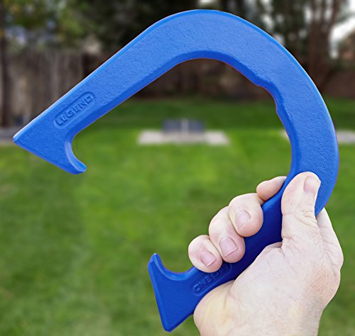 Legend Professional Pitching Horseshoes - Blue Finish - NHPA Sanctioned for Tournament Play - Drop Forged Construction - One Pair (2 Shoes) - Medium Weight
