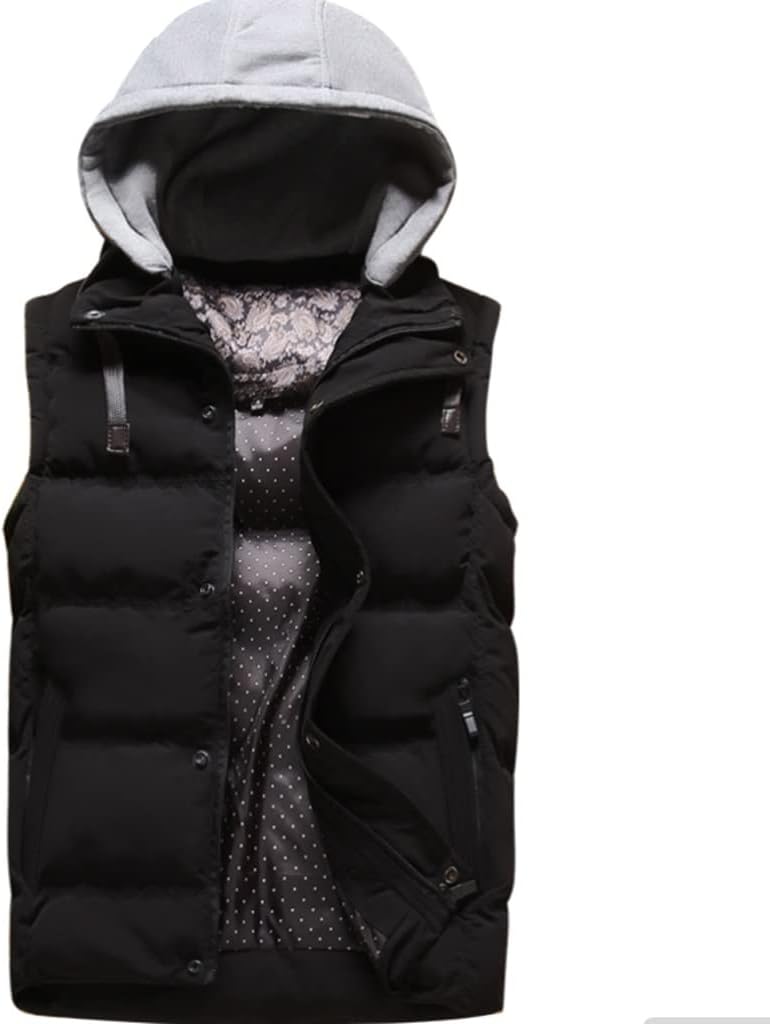 Jjzxd メンズ秋冬ダウンコットンcampshoulderカジュアルノースリーブジャケットコートベスト Black Color L Size Code 一番の贈り物 Color