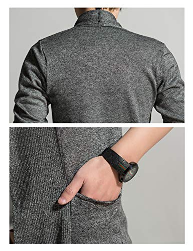 Letuwj Men's Cardigan Wool Hip Hop Basic3