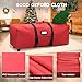 Mrrihand Christmas Tree Storage Bag, Large Artificial Anti-Tear Heavy-Duty 600D Oxford Cloth Xmax Christmas Tree Storage Box with Rolling Wheels, Christmas Tree Storage Container (Red, 7.5Ft)