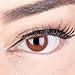 Produktbild Braune Premium Kontaktlinsen 'Jasmine Choco' Farbige Linsen Mit Stärke Braun + Behälter von Glamlens, weiche 3-Monatslinsen im 2er Pack -4.00