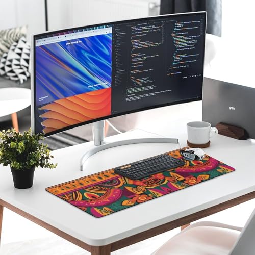 Tapis de souris de jeu grand format imperméable avec éclairage LED multicolore