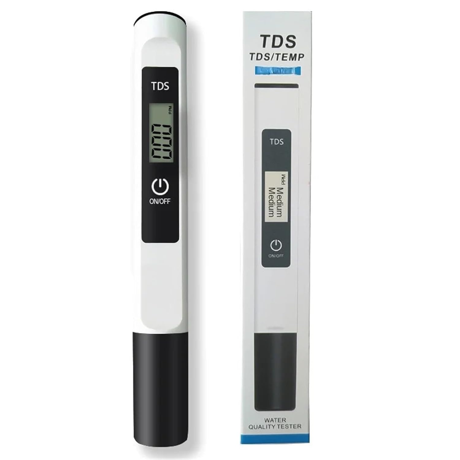 Water Detector, PH Meter High Precis for Water Quality TDS Tester with Measurement Range Suitable Aquarium Swimming Pool,for Drinking Water(White)