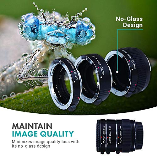 Movo Af Macro Extension Tubes For Canon Eos With 12Mm, 20Mm And 36Mm Tubes (Metal Mount) #TOP3