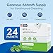 TCS Fresh Denture Cleaner – Professional Strength Concentrated Cleanser Mint Powder for Dental Cleaning – For Dentures, Night Guards, Aligners & Retainer Cleaner – 24 Packets (6 Month Supply)
