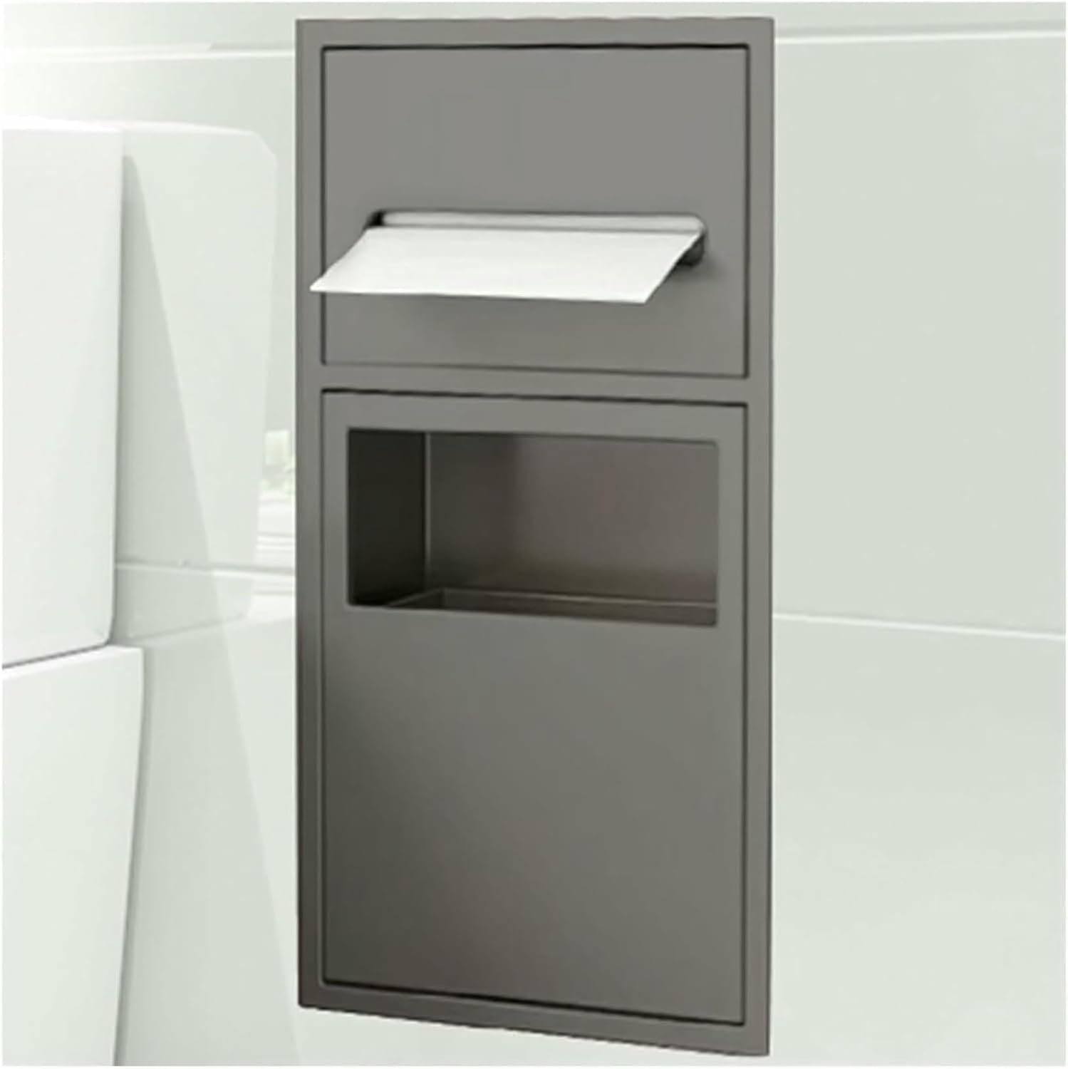 Stainless Steel Bathroom Wall Niche Recessed Niche Toilet Paper Storage Holder Trash Can Toiletries Built-in Alcove for Kitchen Living Room