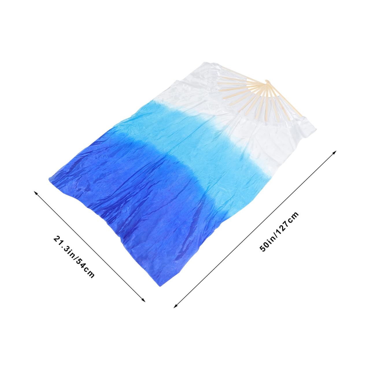 BESPORTBLE 4 Piezas Abanicos De Danza del Vientre Abanicos De Tela Imitados para Baile FolclóRico Accesorios De Rendimiento Multiuso 127X54Cm